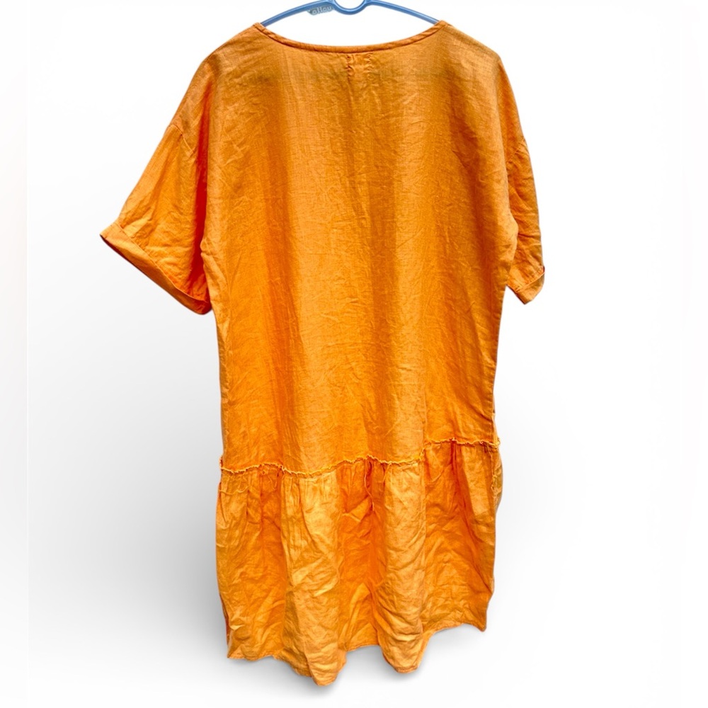Vibrant Orange Tunic Top - Picture 2 of 4